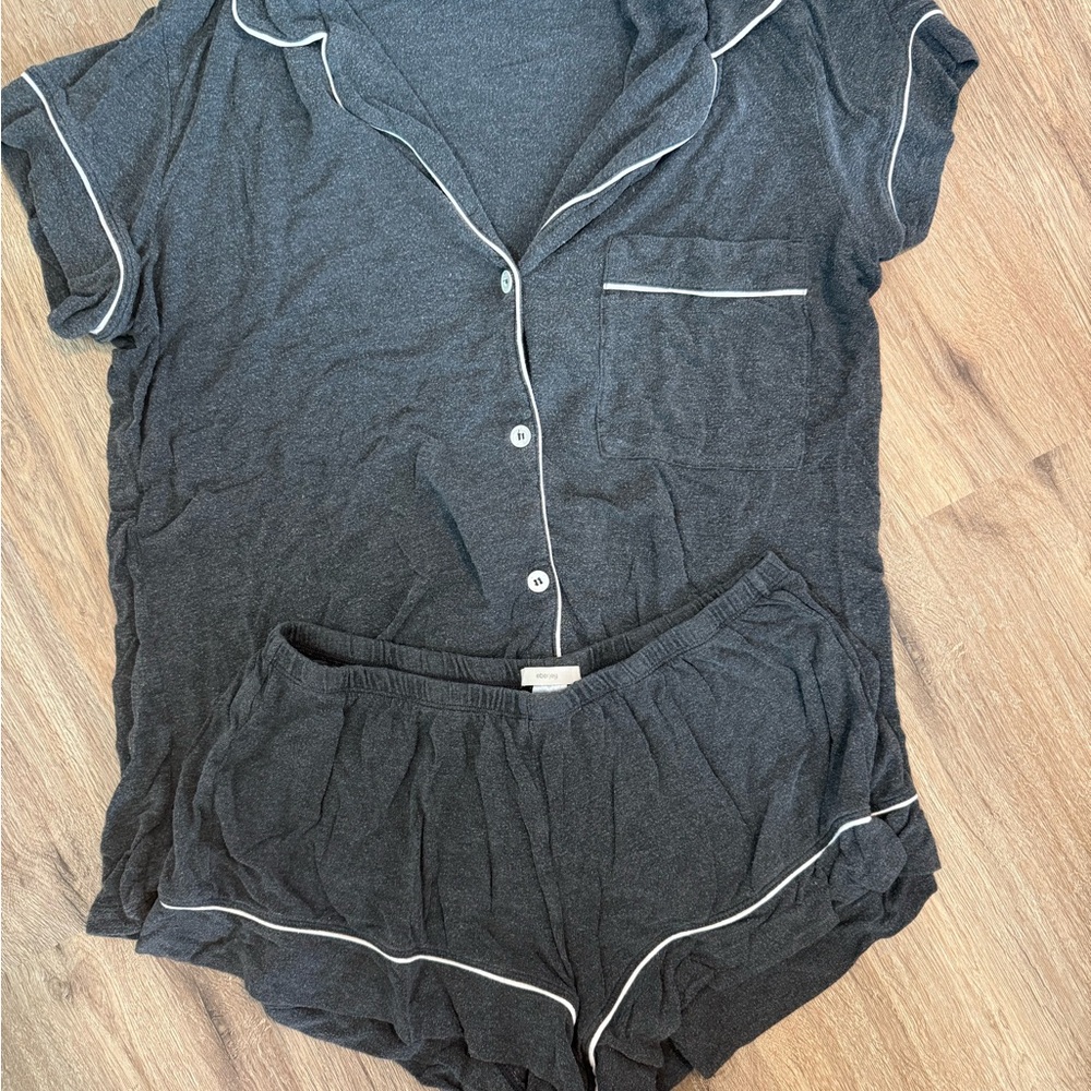 Eberjey Women's Charcoal Pajama Set